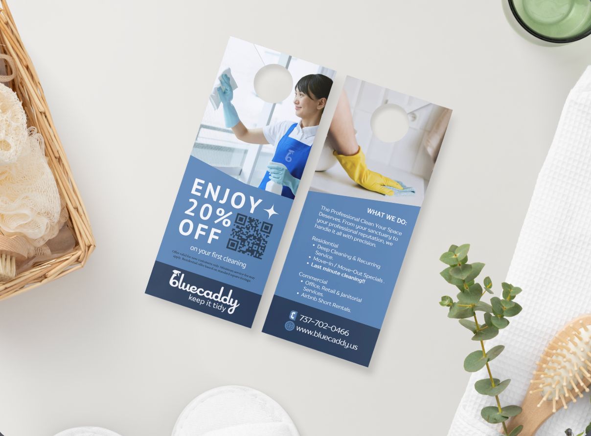 Bluecaddy door hanger collateral