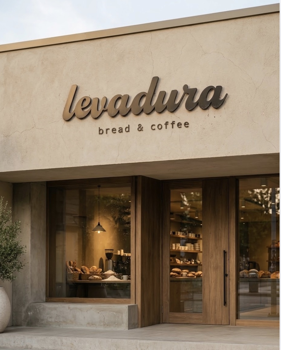 Levadura storefront signage